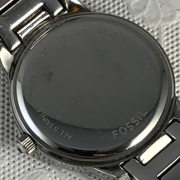 Vintage Fossil Watch Pave Set Crystal Bezel & Band
